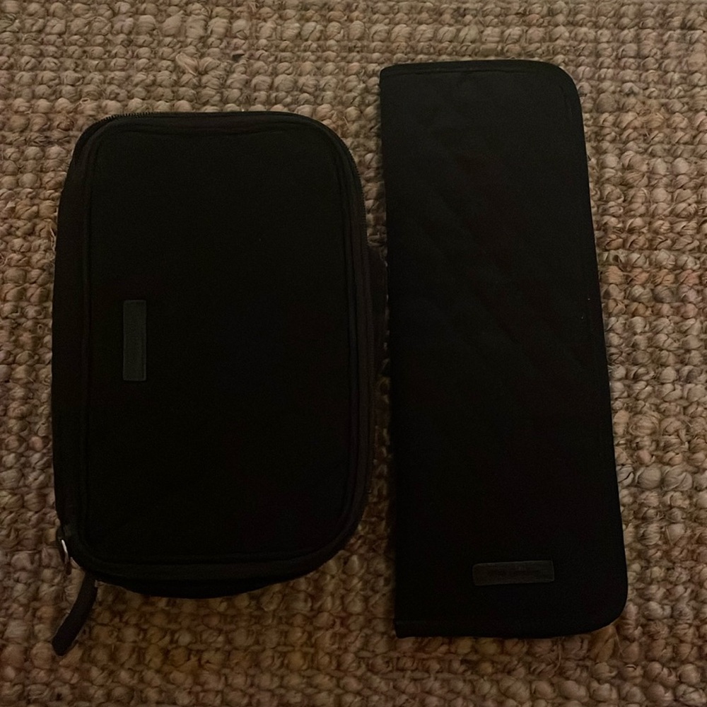 Vera Bradley makeup bag and hair straightener holder Solid Black